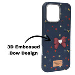 Cute Floral with 3D Bow Case For iPhone 16 Pro Max
