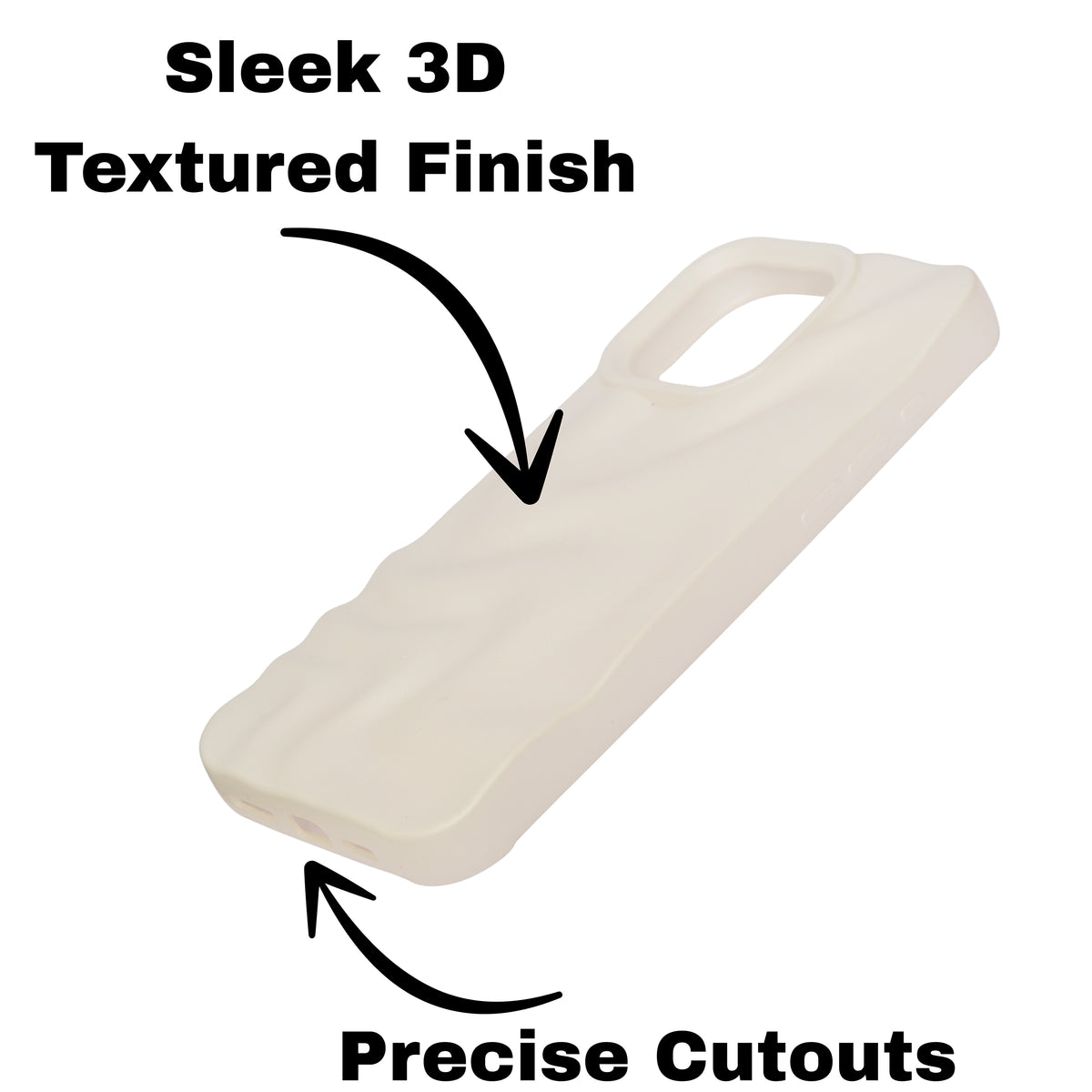 3D Ripple Wave Texture Soft Silicone Phone Case For iPhone 16 Pro Max