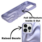 3D Ripple Wave Texture Soft Silicone Phone Case For iPhone 16 Pro