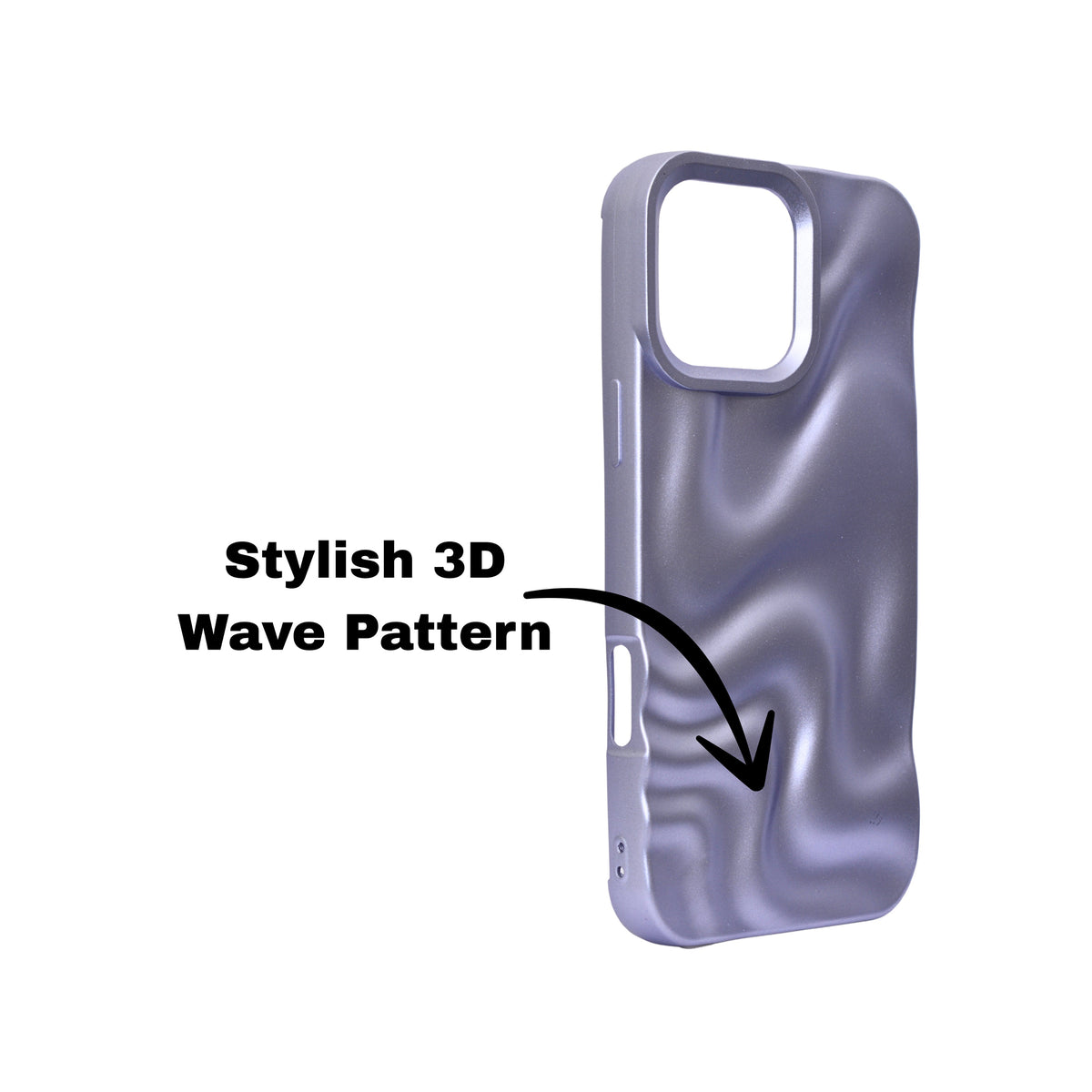3D Ripple Wave Texture Soft Silicone Phone Case For iPhone 16 Pro
