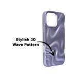 3D Ripple Wave Texture Soft Silicone Phone Case For iPhone 16 Pro