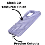 3D Ripple Wave Texture Soft Silicone Phone Case For iPhone 16 Pro