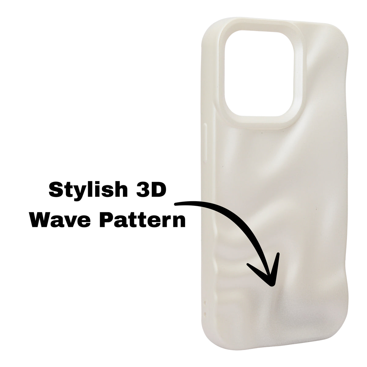 3D Ripple Wave Texture Soft Silicone Phone Case For iPhone 14 Pro Max