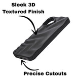 3D Ripple Wave Texture Soft Silicone Phone Case For iPhone 16 Plus