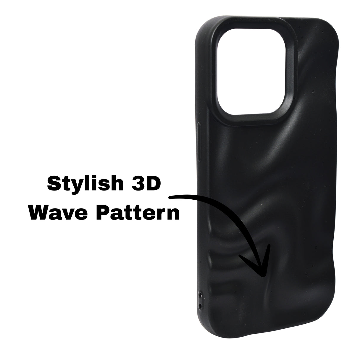 3D Ripple Wave Texture Soft Silicone Phone Case For iPhone 14 Pro