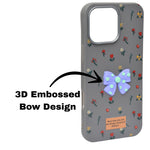 Cute Floral with 3D Bow Case For iPhone 16 Pro