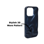 3D Ripple Wave Texture Soft Silicone Phone Case For iPhone 14 Pro Max