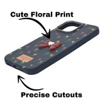 Cute Floral with 3D Bow Case For iPhone 16 Pro