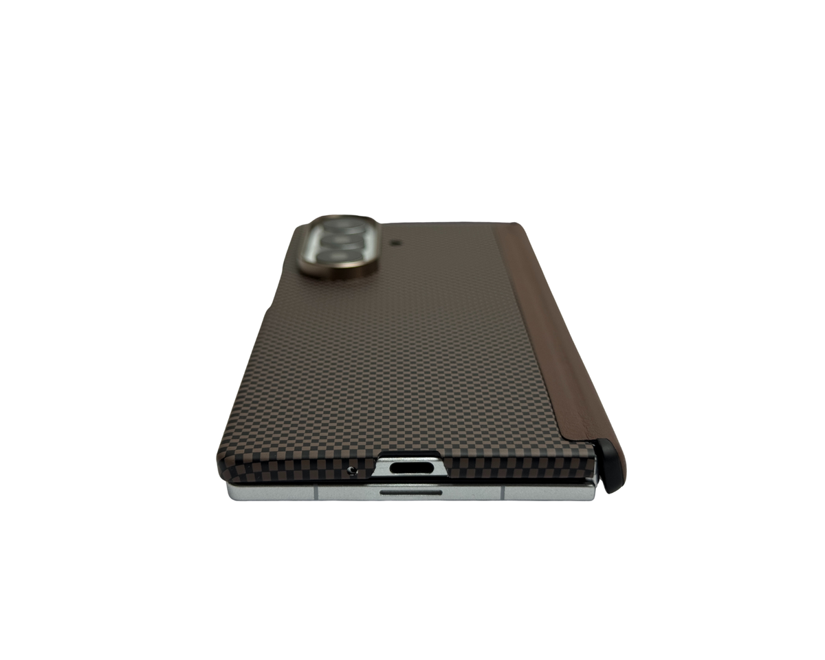 Carbon Fiber Back Case with Hinge Protection for Samsung Galaxy Z Fold 7(Only Back)