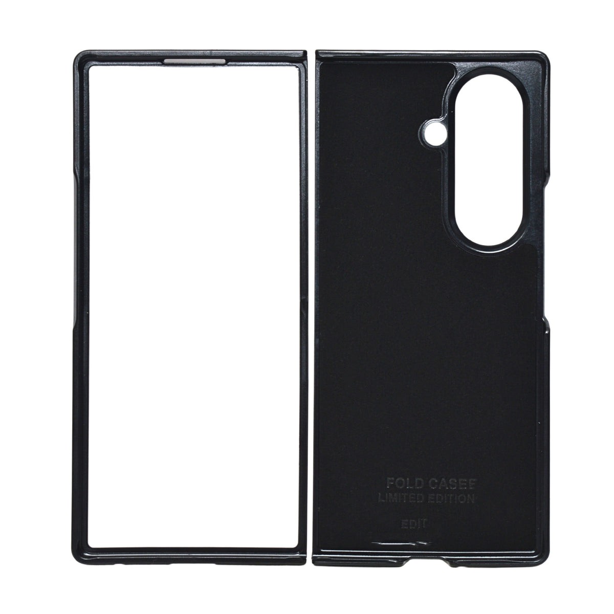 Carbon Fiber Texture with Golden Metallic Frame Phone Case For Samsung Galaxy Z Fold 7