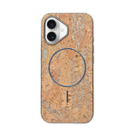 Cork Texture Printed MagSafe Compatible Phone Case for iPhone 16