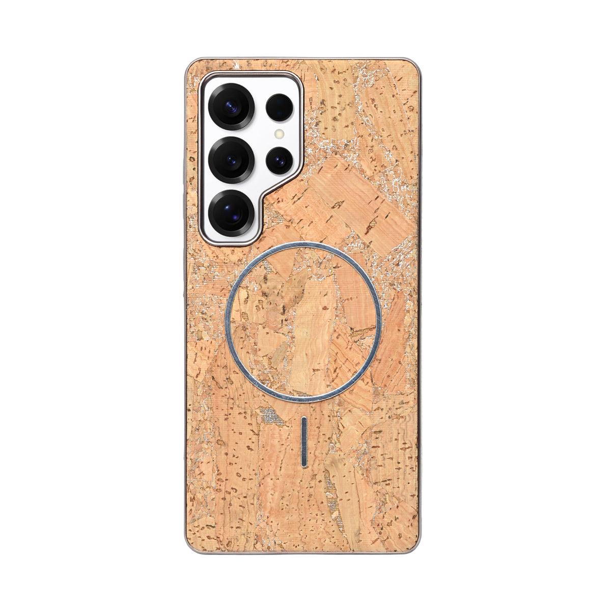 Cork Texture Printed MagSafe Compatible Phone Case for Samsung Galaxy S25 Ultra