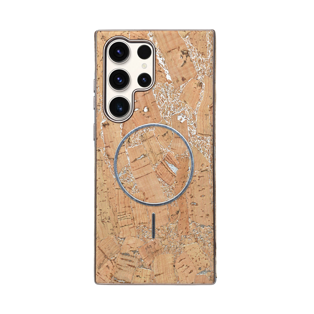 Cork Texture Printed MagSafe Compatible Phone Case for Samsung Galaxy S23 Ultra