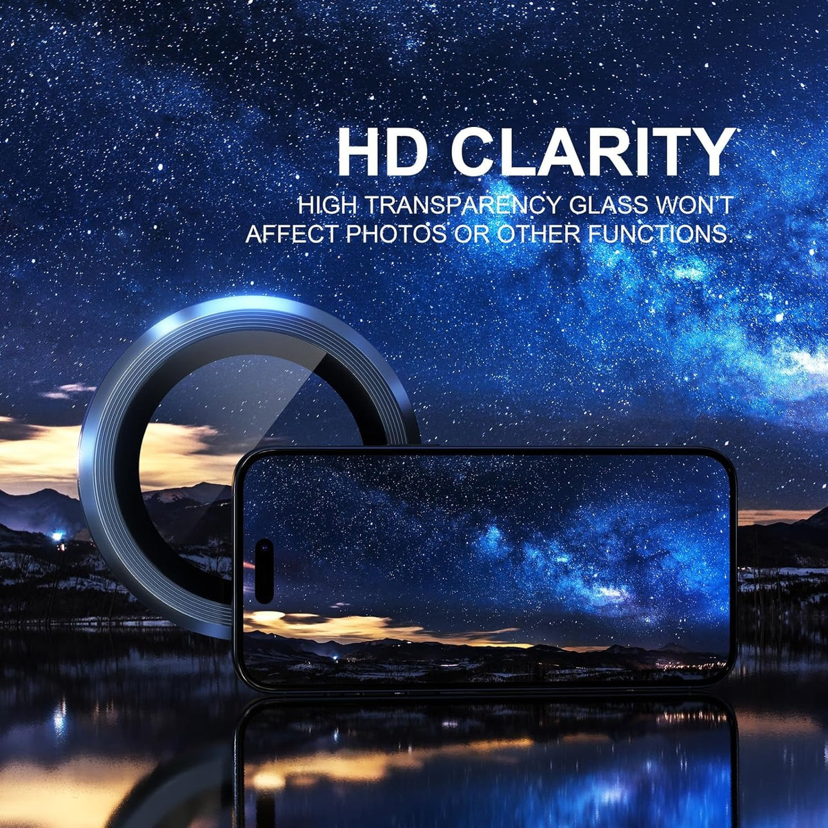 Crystal Clear Camera Surface Lens Protector for iPhone 15 Pro Max