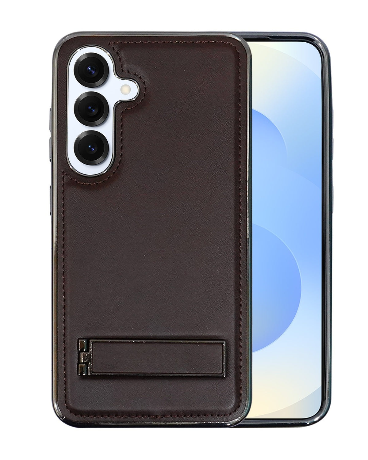 Leather MagSafe Magnetic Kickstand Case for Samsung Galaxy S25 Series