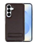 Leather MagSafe Magnetic Kickstand Case for Samsung Galaxy S25 Series
