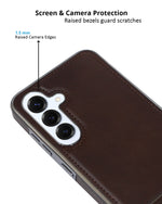 Leather MagSafe Magnetic Kickstand Case for Samsung Galaxy S25 Series