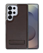 Leather MagSafe Magnetic Kickstand Case for Samsung Galaxy S25 Series