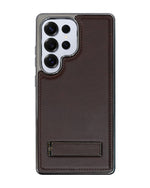 Leather MagSafe Magnetic Kickstand Case for Samsung Galaxy S25 Series