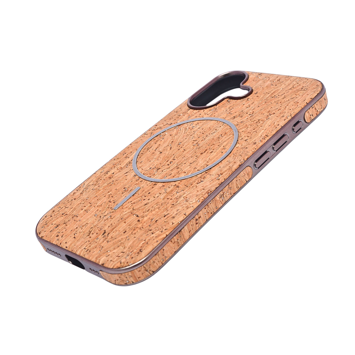 Cork Texture Printed MagSafe Compatible Phone Case for iPhone 17