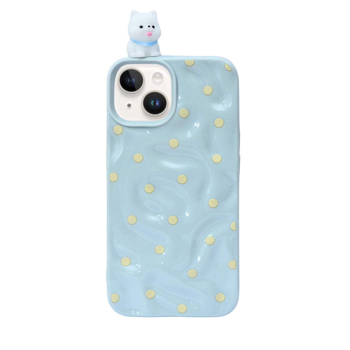 3D Cartoon Character with Polka Dots Soft Phone Case for iPhone 13 / 14