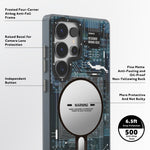 Futuristic Circuit MagSafe Stylish Look Case for Samsung Galaxy S25 Ultra