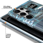 Futuristic Circuit MagSafe Stylish Look Case for Samsung Galaxy S25 Ultra
