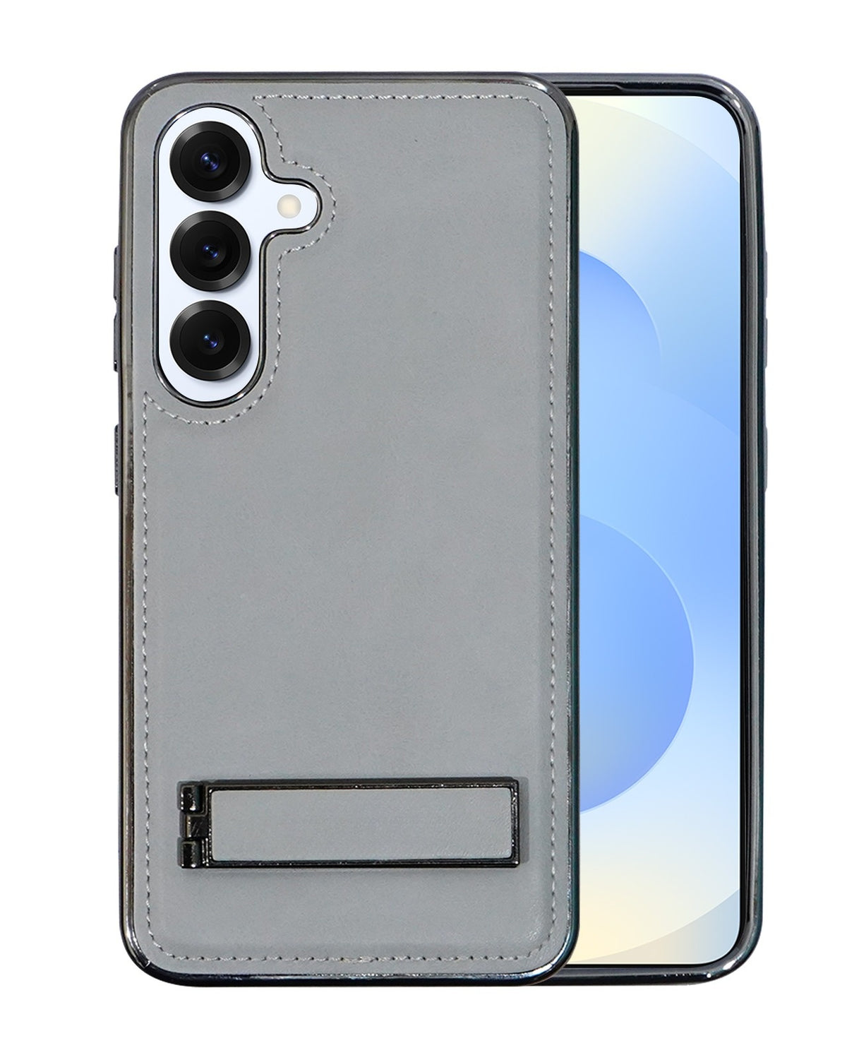 Leather MagSafe Magnetic Kickstand Case for Samsung Galaxy S25 Series