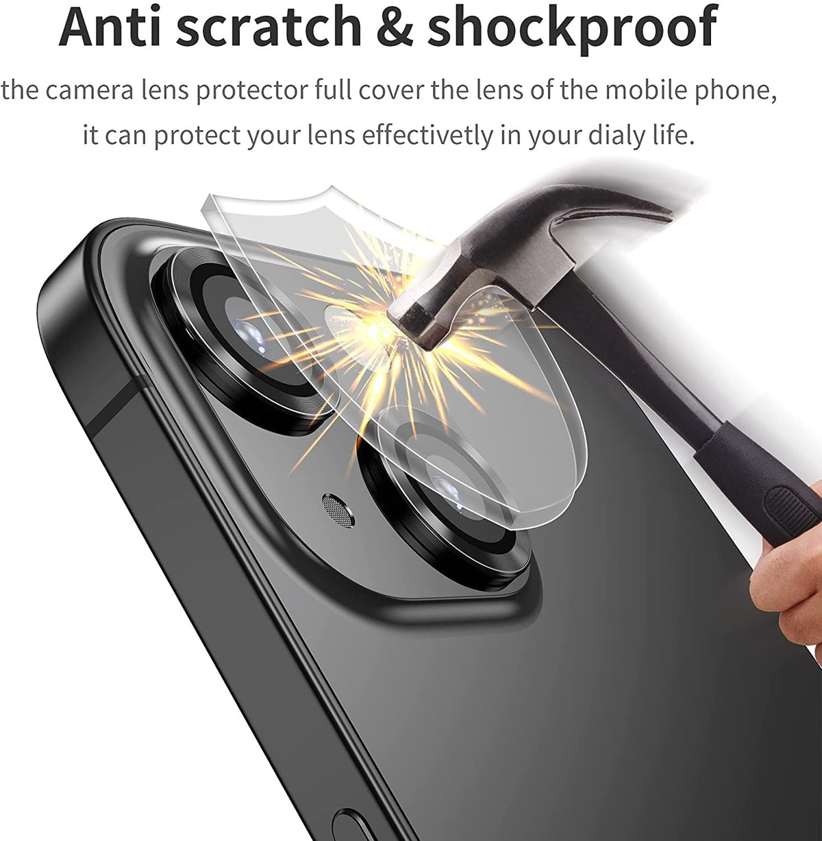 Tempered Glass Camera Lens Protector for iPhone 15