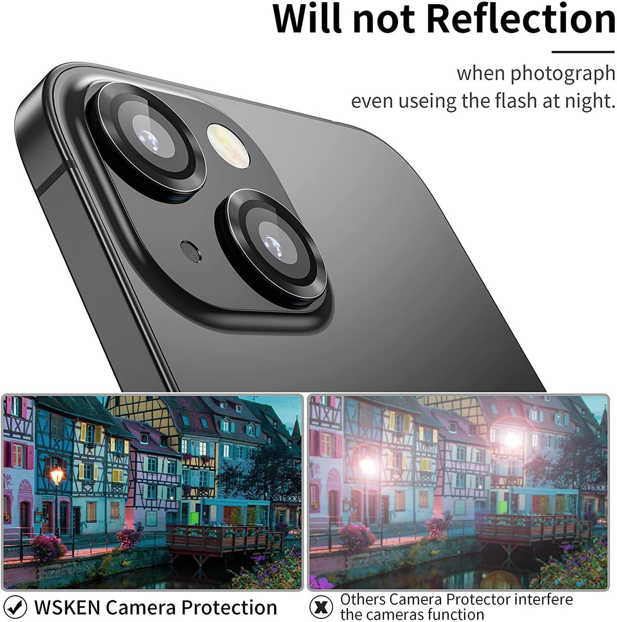 Tempered Glass Camera Lens Protector for iPhone 15 plus