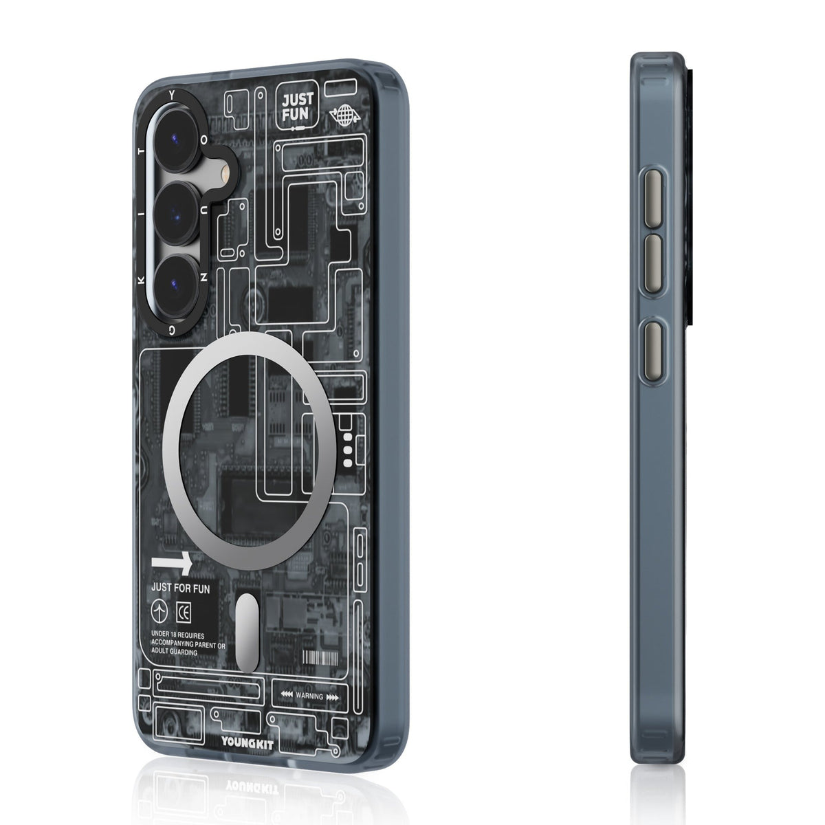 Futuristic Circuit MagSafe Stylish Look Case for Samsung Galaxy S25 Ultra