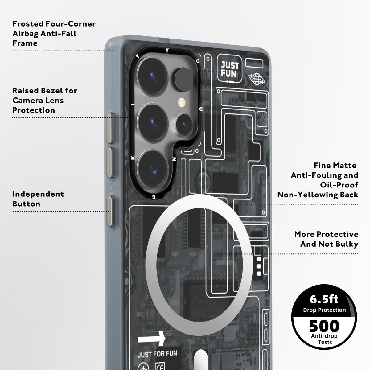 Futuristic Circuit MagSafe Stylish Look Case for Samsung Galaxy S25 Ultra
