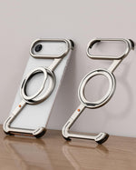 Z-Shape Metal Frameless MagSafe Rotation Stand Case For iPhone 17 Air