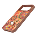 Bohemian Ethnic Print Cork Texture with Pearl Detail Phone Case for iPhone 17 Pro Max
