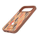 Bohemian Ethnic Print Cork Texture with Pearl Detail Phone Case for iPhone 17 Pro Max