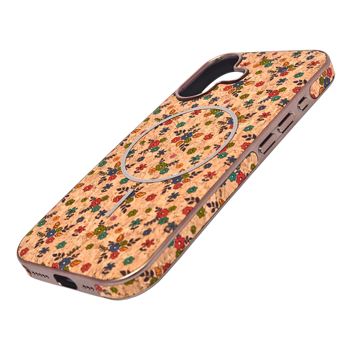 Cork Texture Printed MagSafe Compatible Phone Case for iPhone 17