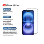 Ultra-Clear Tempered Glass Screen Protector for iPhone 16 Plus