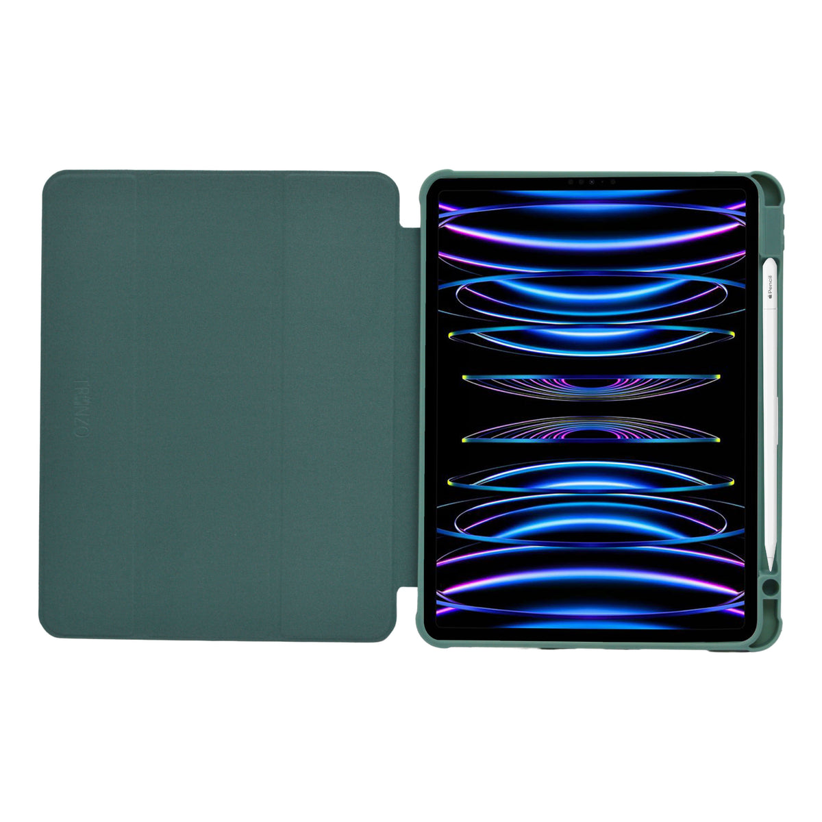 Transparent Trifold Smart Folio Case with Pencil Slot for iPad Pro 11 Inch