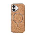 Cork Texture Printed MagSafe Compatible Phone Case for iPhone 16