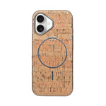 Cork Texture Printed MagSafe Compatible Phone Case for iPhone 16