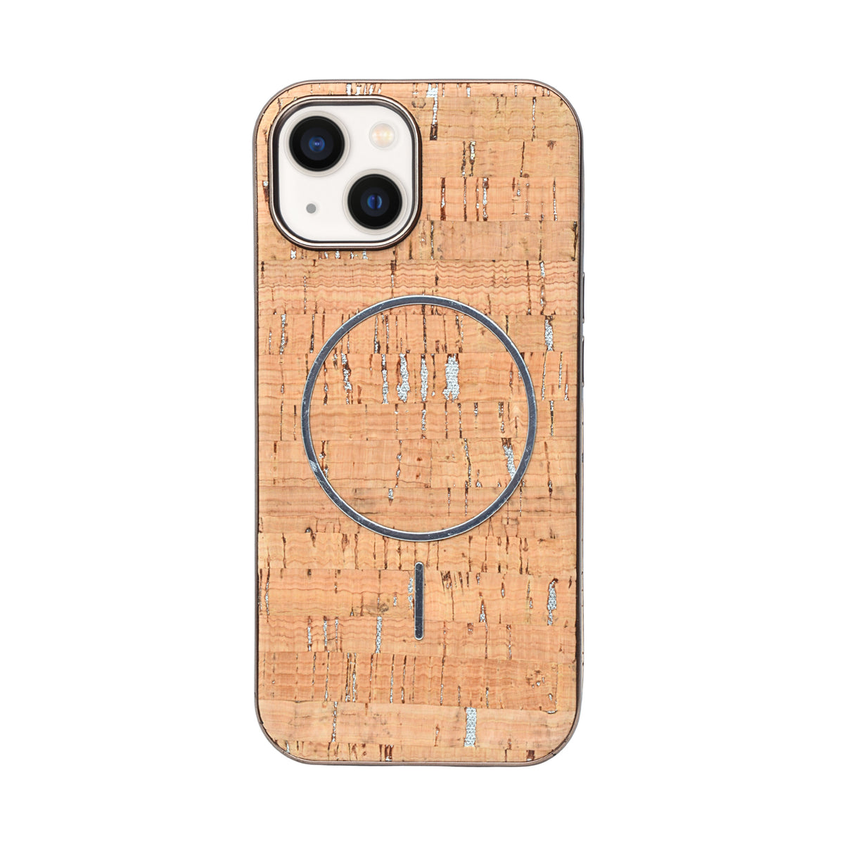 Cork Texture Printed MagSafe Compatible Phone Case for iPhone 13 / 14