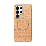 Cork Texture Printed MagSafe Compatible Phone Case for Samsung Galaxy S25 Ultra