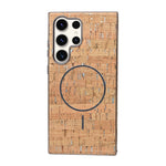 Cork Texture Printed MagSafe Compatible Phone Case for Samsung Galaxy S23 Ultra