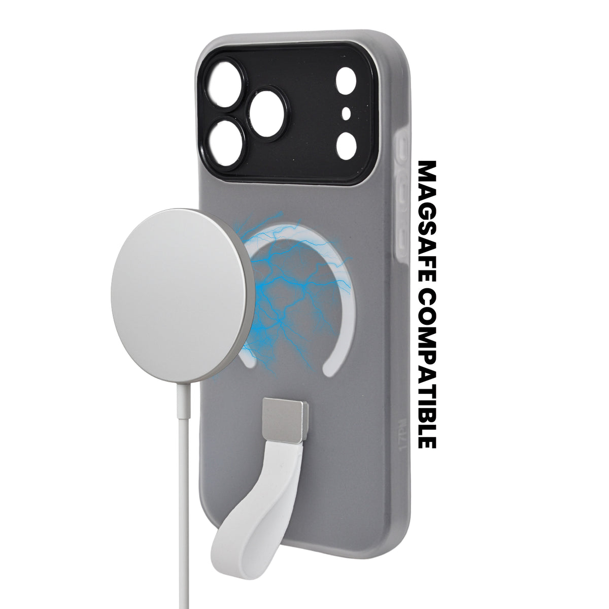 Frosty Matte with Silicone Finger Loop Phone Case for iPhone 17 Pro