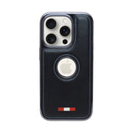 Premium Leather Finish with Logo Cutout Phone Case for iPhone 14 Pro