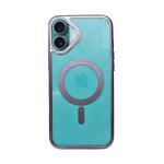 Transparent Rhinestone Camera Edge MagSafe Compatible Phone Case for iPhone 16 Plus