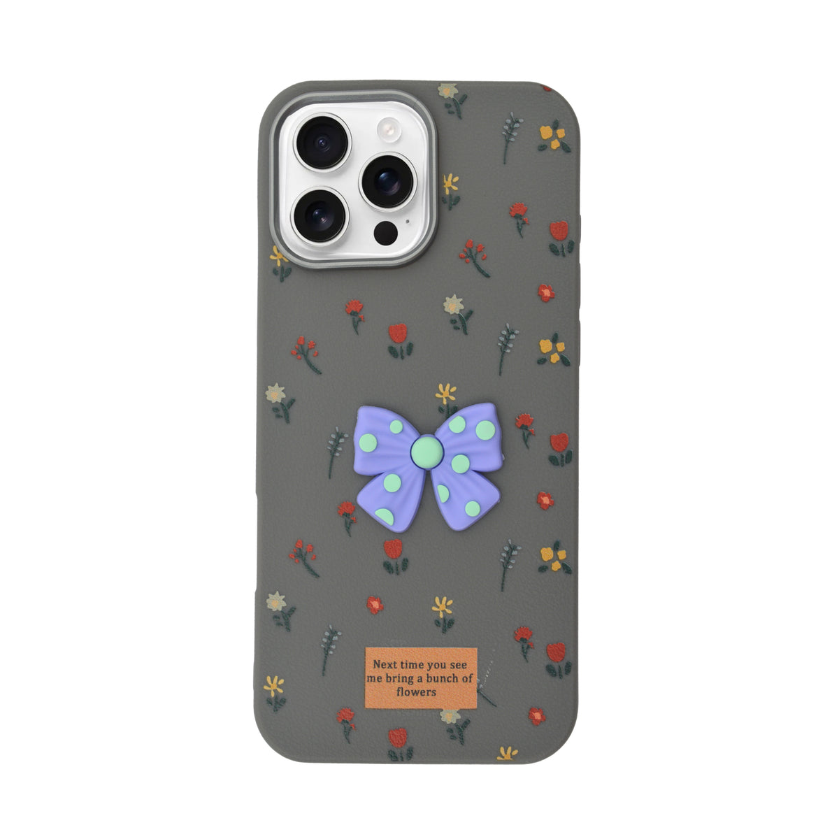 Cute Floral with 3D Bow Case For iPhone 16 Pro Max