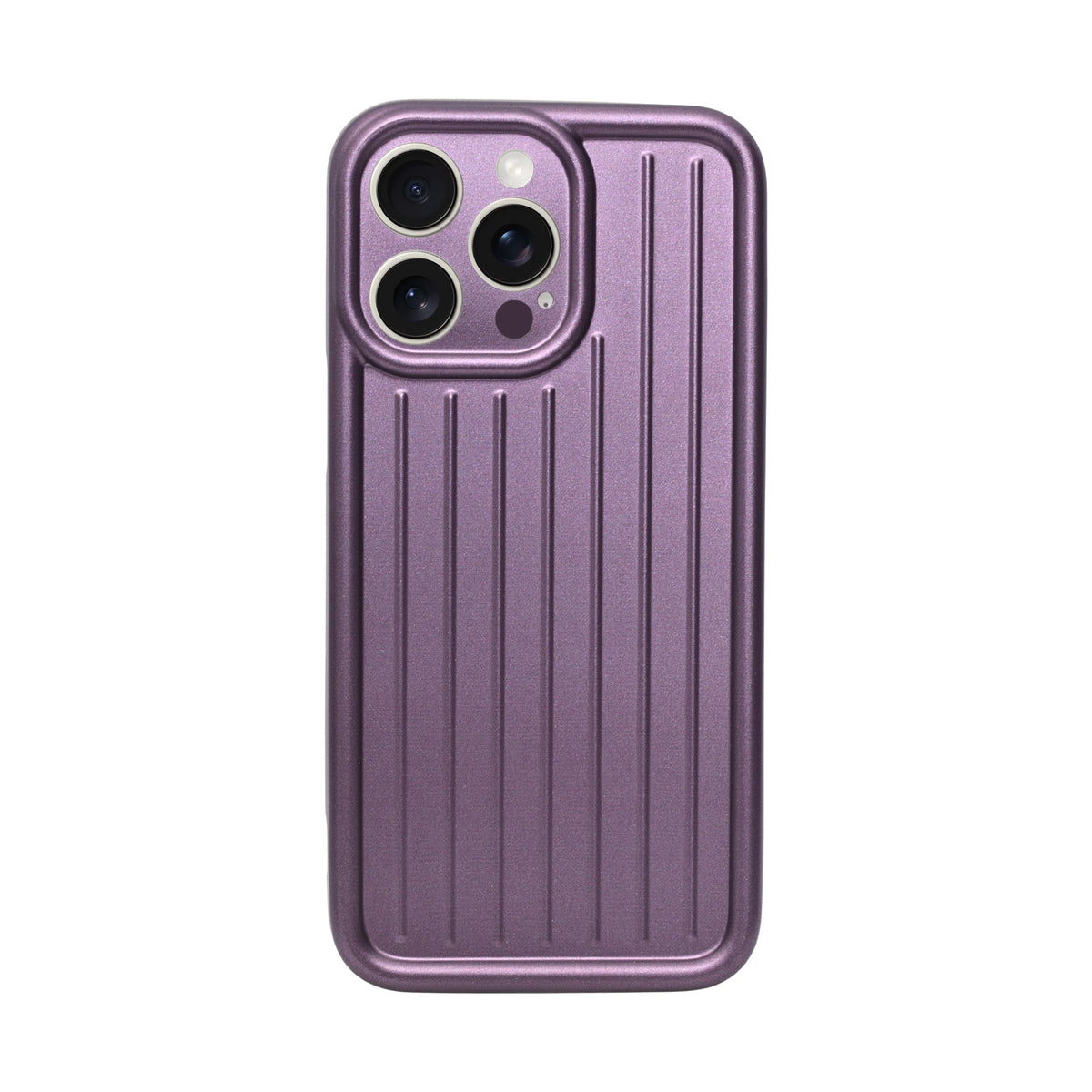 Corrugated Lines Pattern Matte Plating Cover For iPhone 14 Pro Max