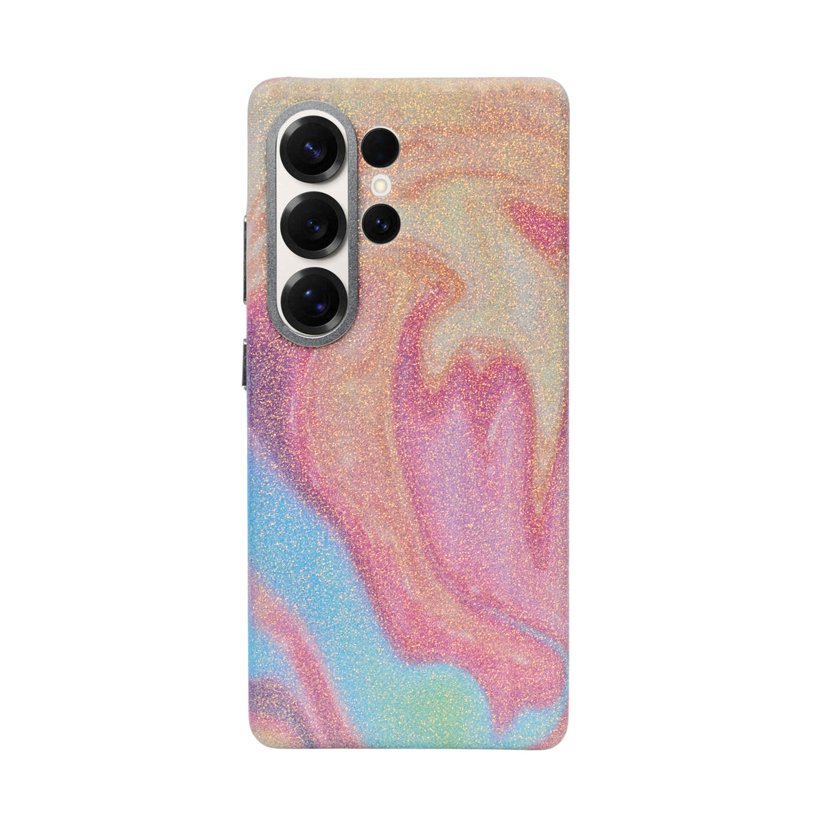 Premium Pastel Glitter Marble Finish Hard Phone Case for Samsung S25 Ultra