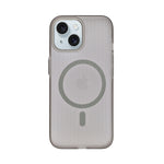 Matte Tinted Transparent Corrugated Texture MagSafe Compatible Phone Case for iPhone 15